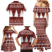 Christian Noel Christmas Family Matching Mermaid Dress and Hawaiian Shirt Xmas Holiday Patterns - Wonder Print Shop