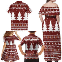 Christian Noel Christmas Family Matching Off Shoulder Maxi Dress and Hawaiian Shirt Xmas Holiday Patterns - Wonder Print Shop