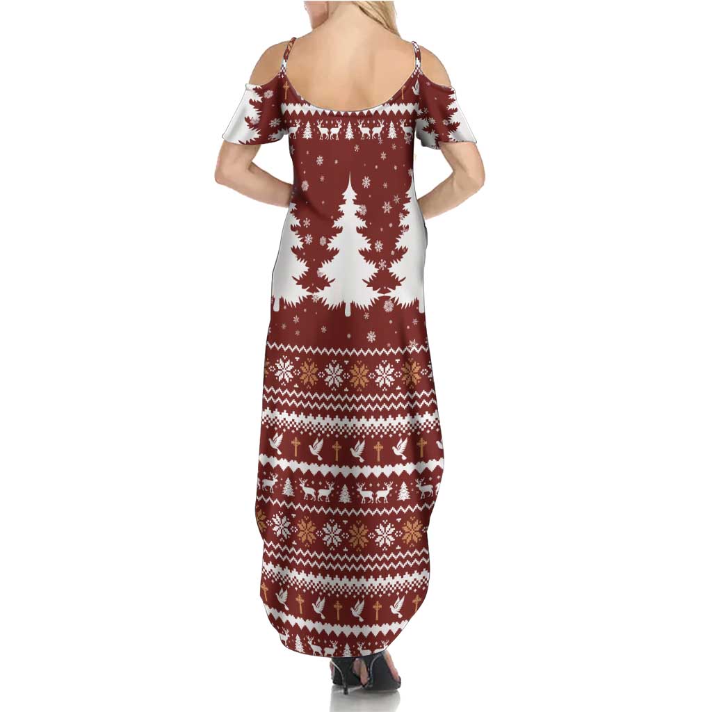 Christian Noel Christmas Family Matching Summer Maxi Dress and Hawaiian Shirt Xmas Holiday Patterns - Wonder Print Shop