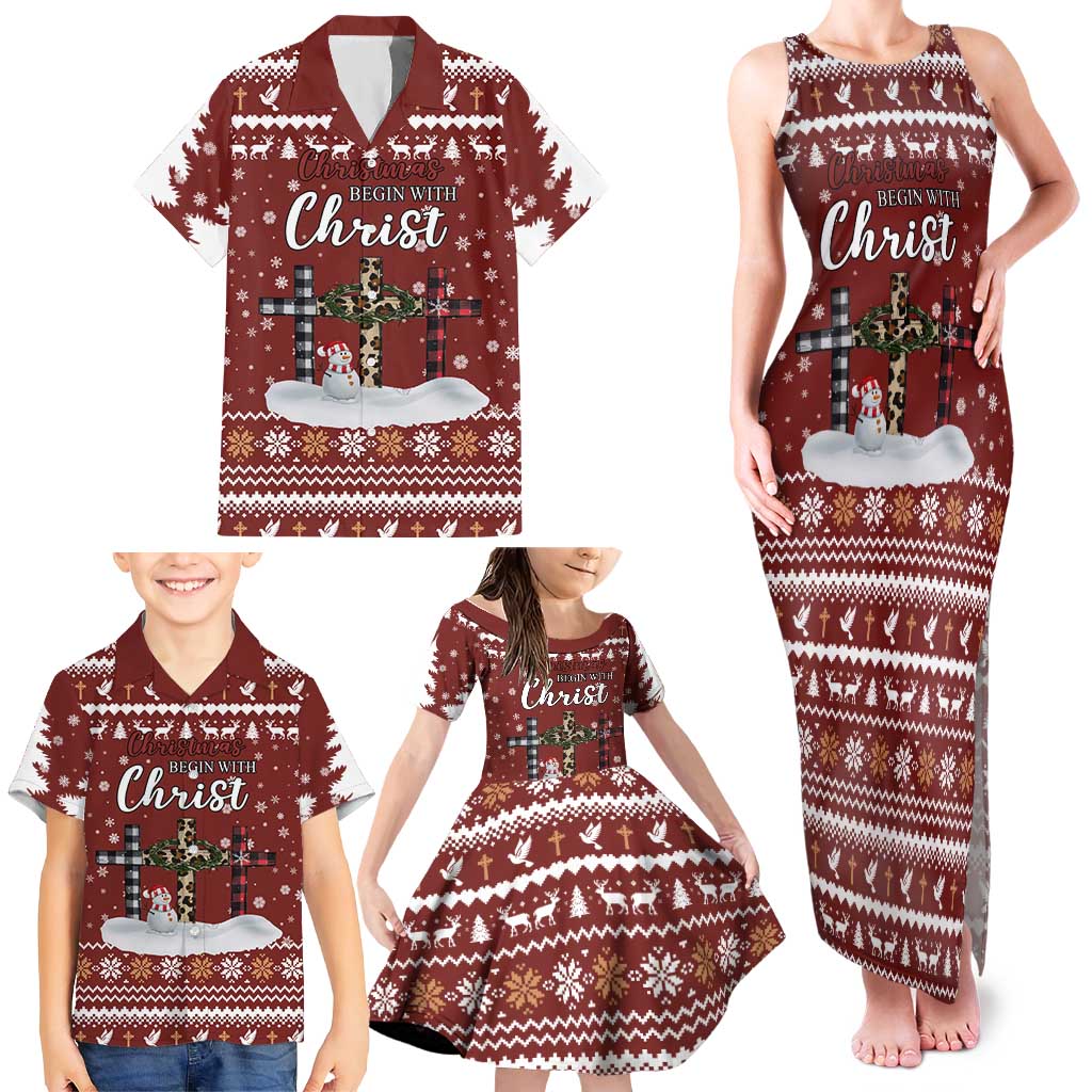 Christian Noel Christmas Family Matching Tank Maxi Dress and Hawaiian Shirt Xmas Holiday Patterns - Wonder Print Shop