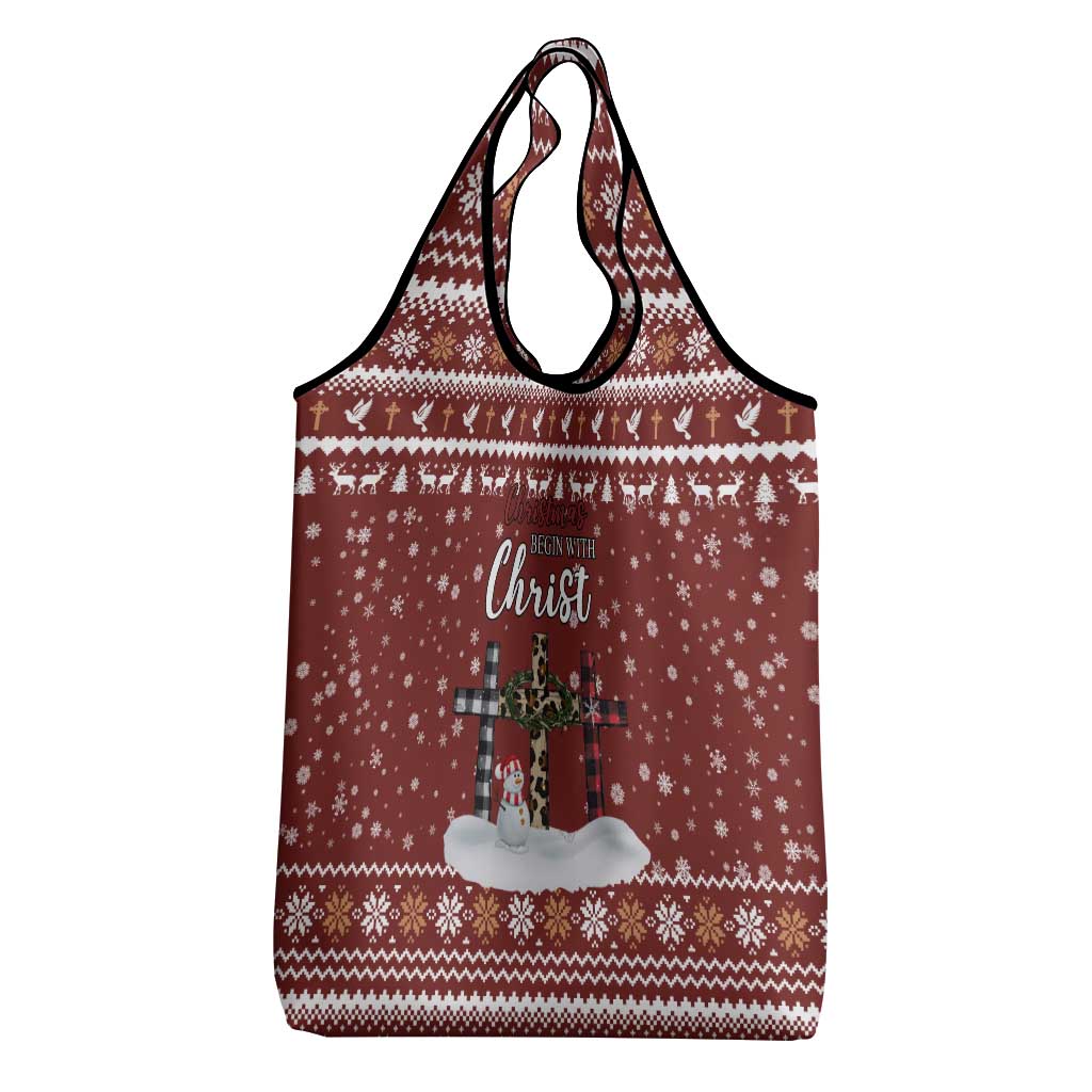 Christian Noel Christmas Grocery Bag Xmas Holiday Patterns - Wonder Print Shop