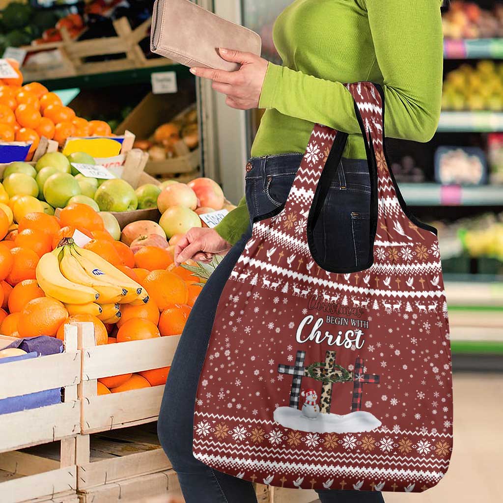 Christian Noel Christmas Grocery Bag Xmas Holiday Patterns - Wonder Print Shop