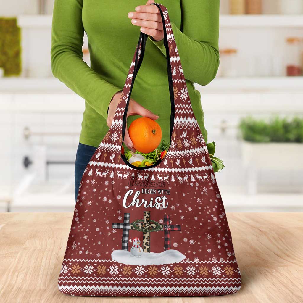 Christian Noel Christmas Grocery Bag Xmas Holiday Patterns - Wonder Print Shop