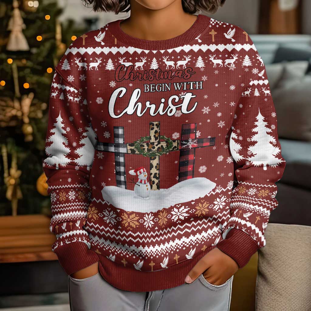 Christian Noel Christmas Kid Ugly Christmas Sweater Xmas Holiday Patterns - Wonder Print Shop