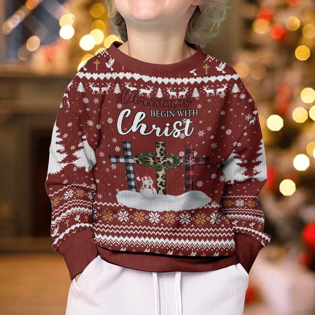 Christian Noel Christmas Kid Ugly Christmas Sweater Xmas Holiday Patterns - Wonder Print Shop
