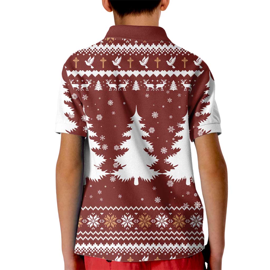 Christian Noel Christmas Kid Polo Shirt Xmas Holiday Patterns - Wonder Print Shop