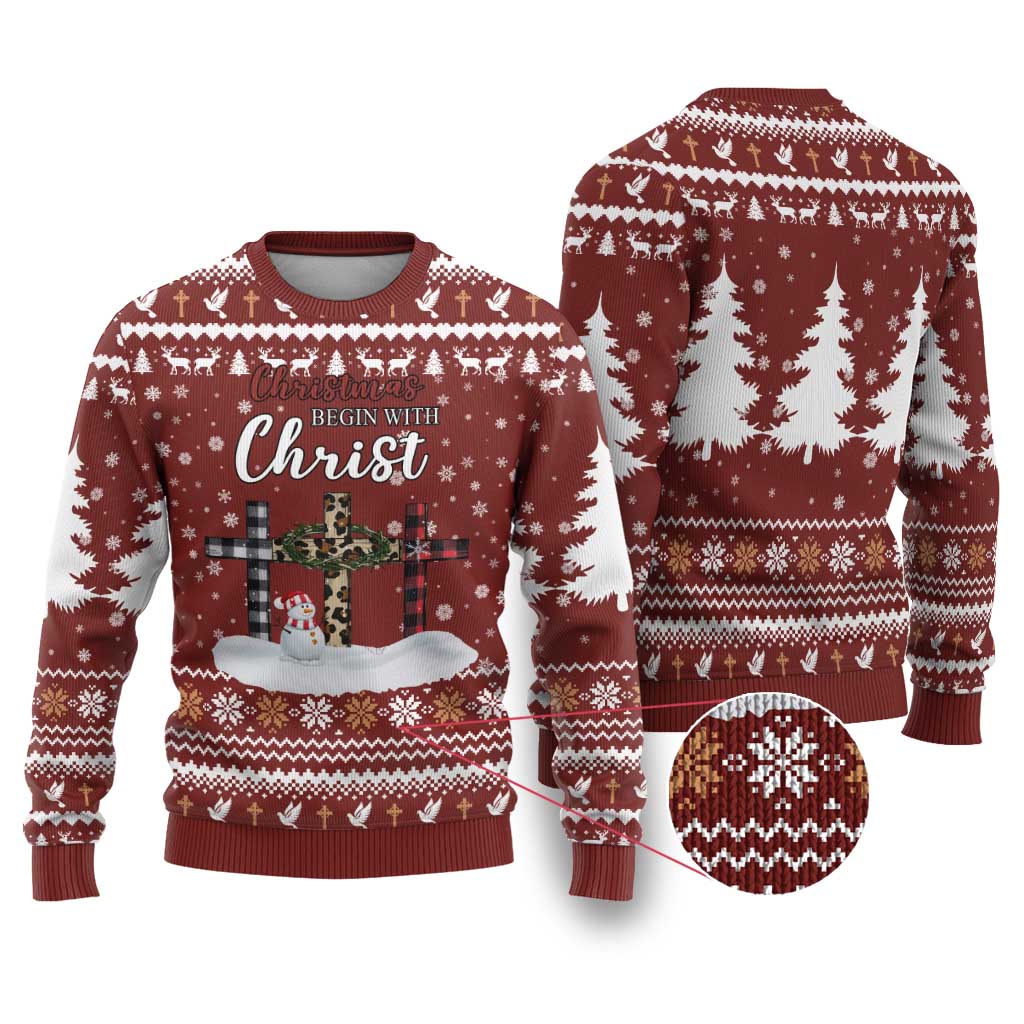 Christian Noel Christmas Ugly Christmas Sweater Xmas Holiday Patterns - Wonder Print Shop