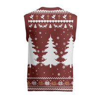 Christian Noel Christmas Knitted V-Neck Vest Xmas Holiday Patterns - Wonder Print Shop