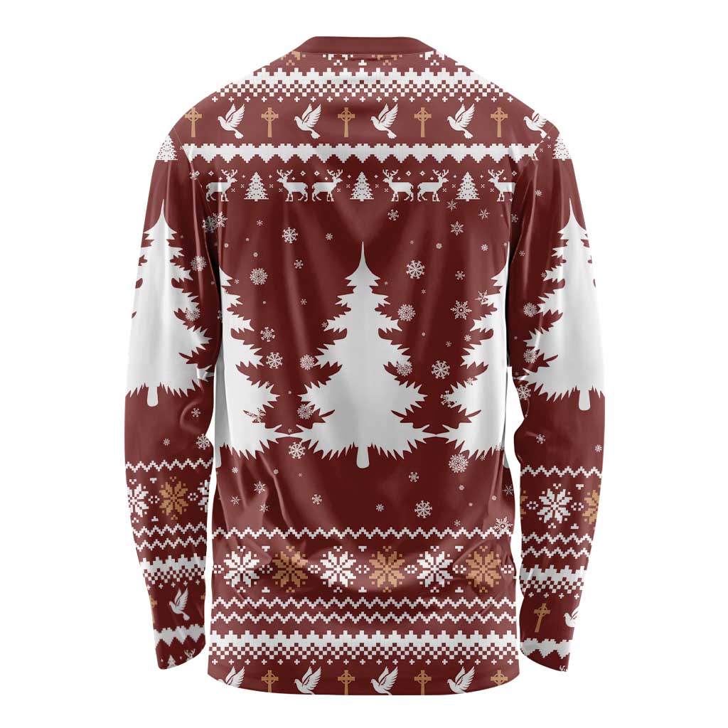 Christian Noel Christmas Long Sleeve Shirt Xmas Holiday Patterns - Wonder Print Shop