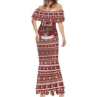 Christian Noel Christmas Mermaid Dress Xmas Holiday Patterns - Wonder Print Shop