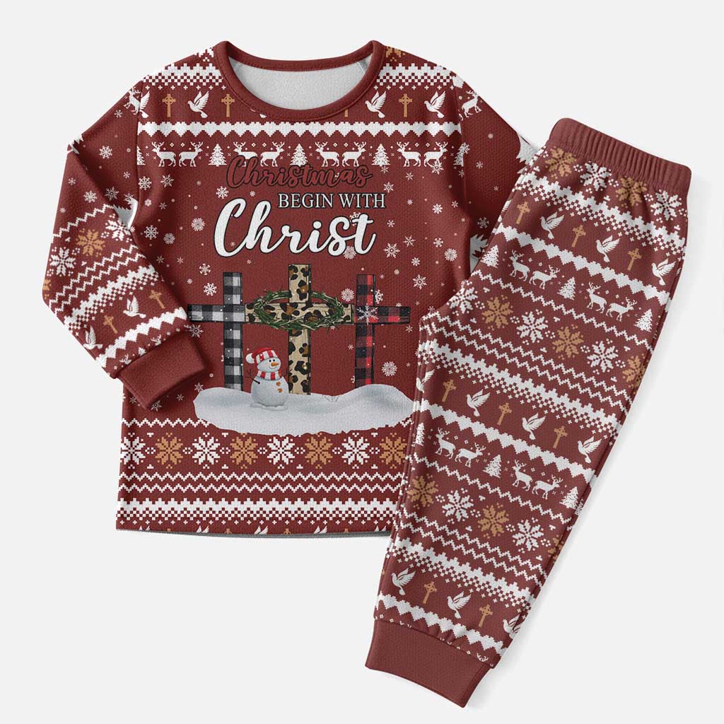 Christian Noel Christmas Pajama Set Xmas Holiday Patterns - Wonder Print Shop
