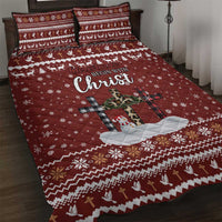 Christian Noel Christmas Quilt Bed Set Xmas Holiday Patterns - Wonder Print Shop