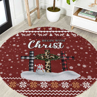 Christian Noel Christmas Round Carpet Xmas Holiday Patterns - Wonder Print Shop