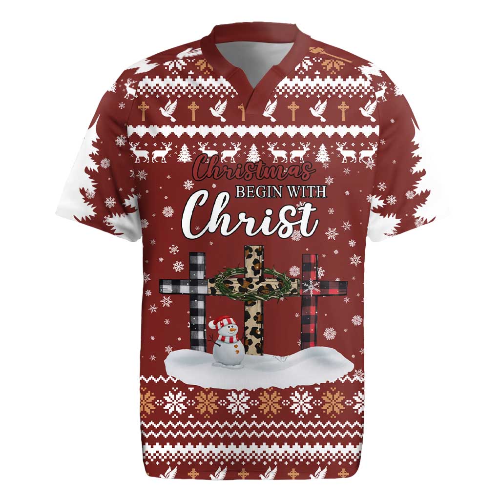 Christian Noel Christmas Rugby Jersey Xmas Holiday Patterns - Wonder Print Shop
