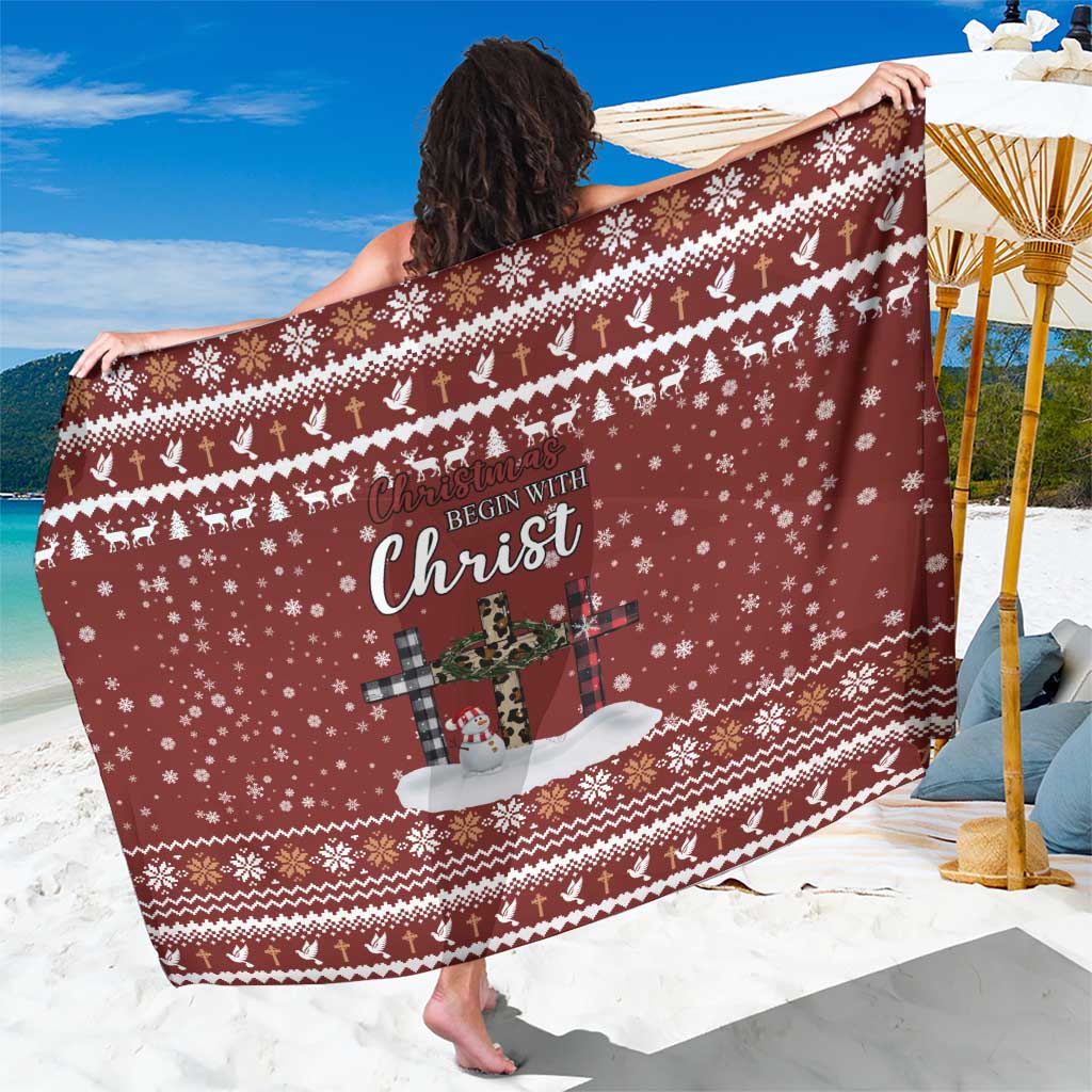 Christian Noel Christmas Sarong Xmas Holiday Patterns - Wonder Print Shop