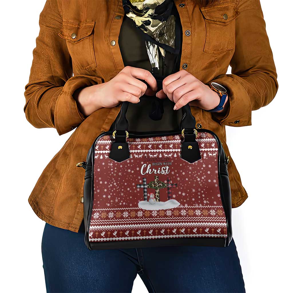 Christian Noel Christmas Shoulder Handbag Xmas Holiday Patterns - Wonder Print Shop