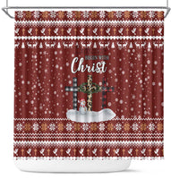 Christian Noel Christmas Shower Curtain Xmas Holiday Patterns - Wonder Print Shop