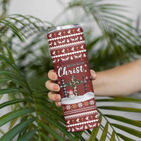 Christian Noel Christmas Skinny Tumbler Xmas Holiday Patterns - Wonder Print Shop