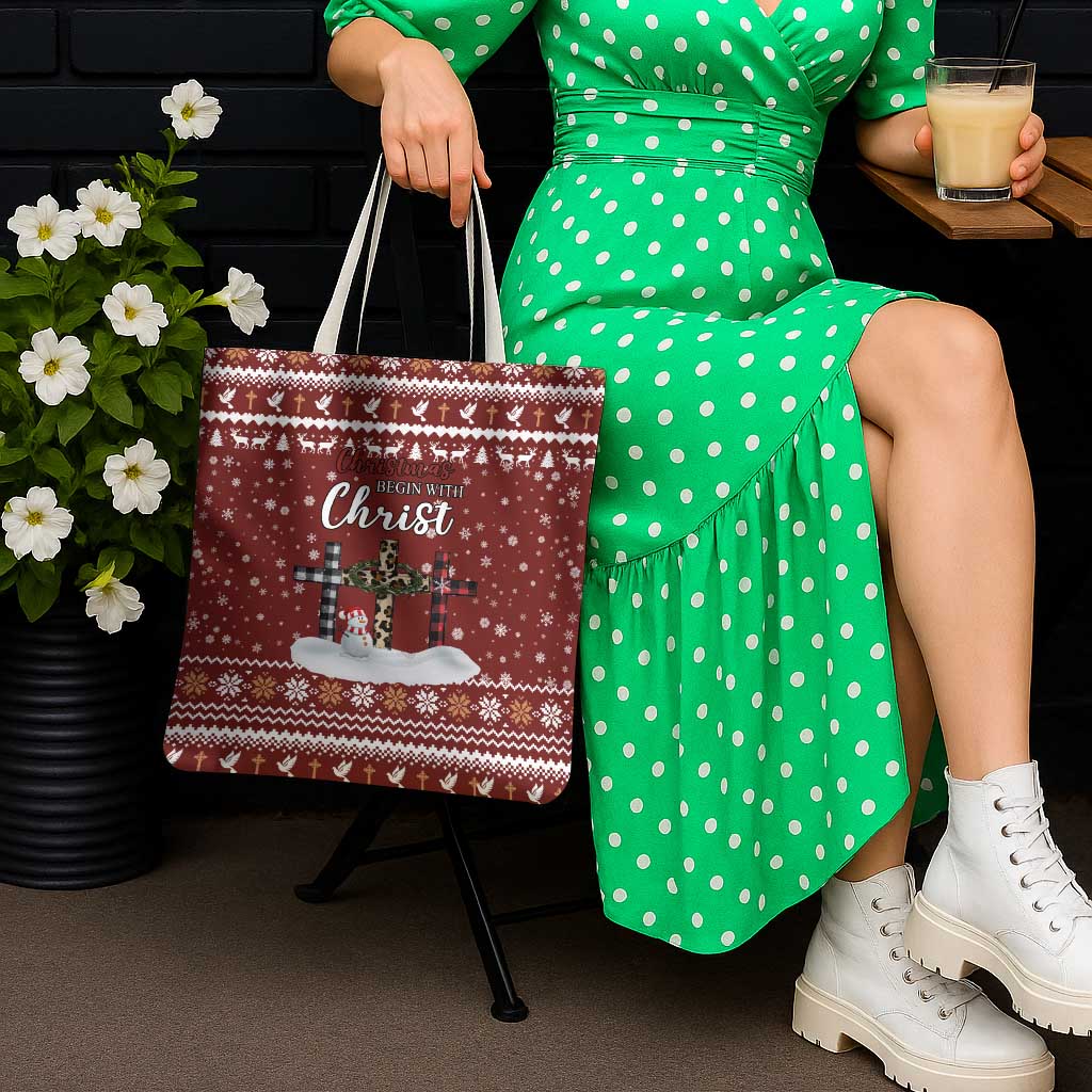 Christian Noel Christmas Tote Bag Xmas Holiday Patterns - Wonder Print Shop