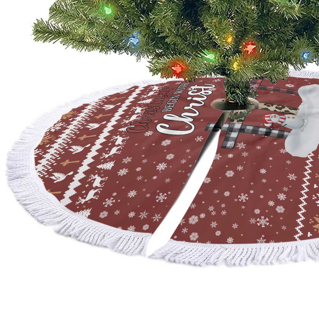 Christian Noel Christmas Tree Skirt Xmas Holiday Patterns - Wonder Print Shop