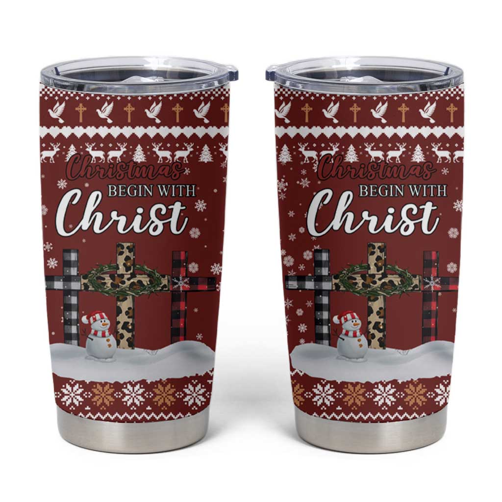 Christian Noel Christmas Tumbler Cup Xmas Holiday Patterns - Wonder Print Shop