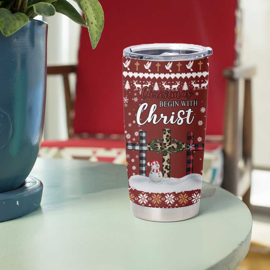 Christian Noel Christmas Tumbler Cup Xmas Holiday Patterns - Wonder Print Shop