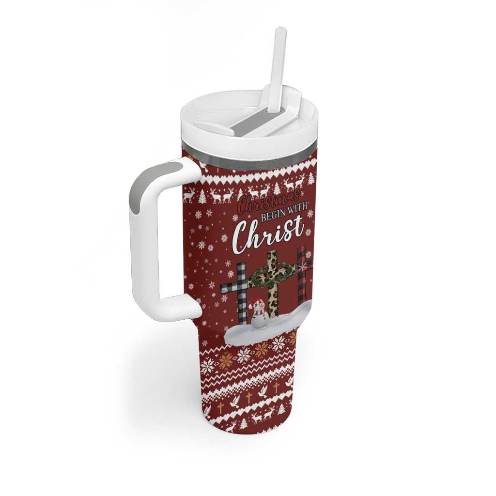 Christian Noel Christmas Tumbler With Handle Xmas Holiday Patterns - Wonder Print Shop