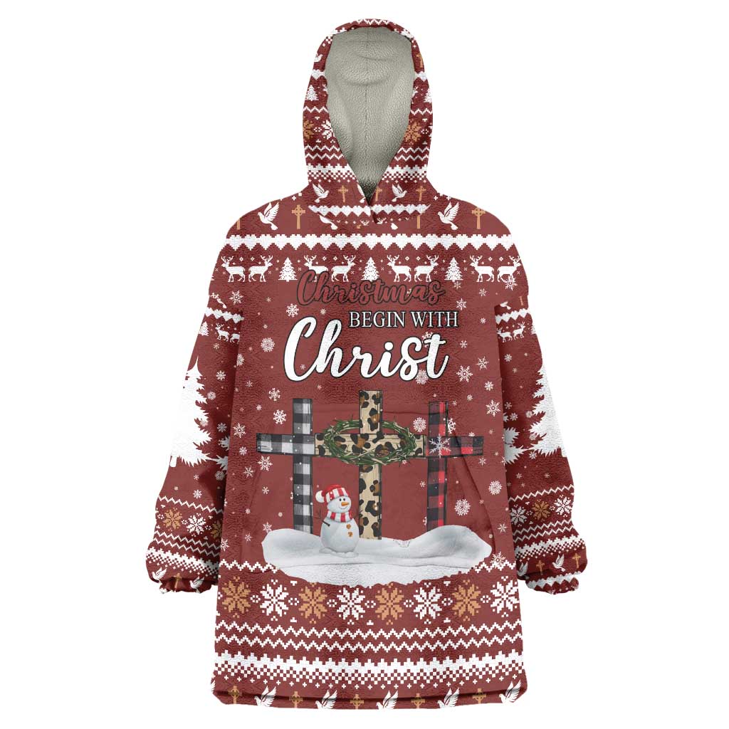 Christian Noel Christmas Wearable Blanket Hoodie Xmas Holiday Patterns - Wonder Print Shop