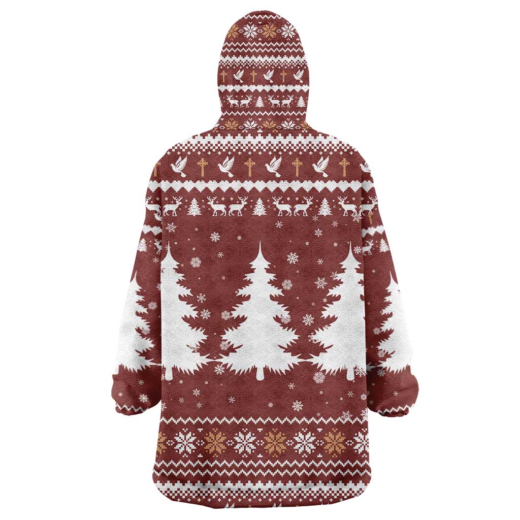 Christian Noel Christmas Wearable Blanket Hoodie Xmas Holiday Patterns - Wonder Print Shop