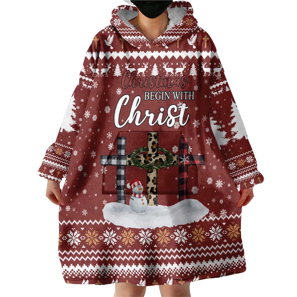 Christian Noel Christmas Wearable Blanket Hoodie Xmas Holiday Patterns - Wonder Print Shop