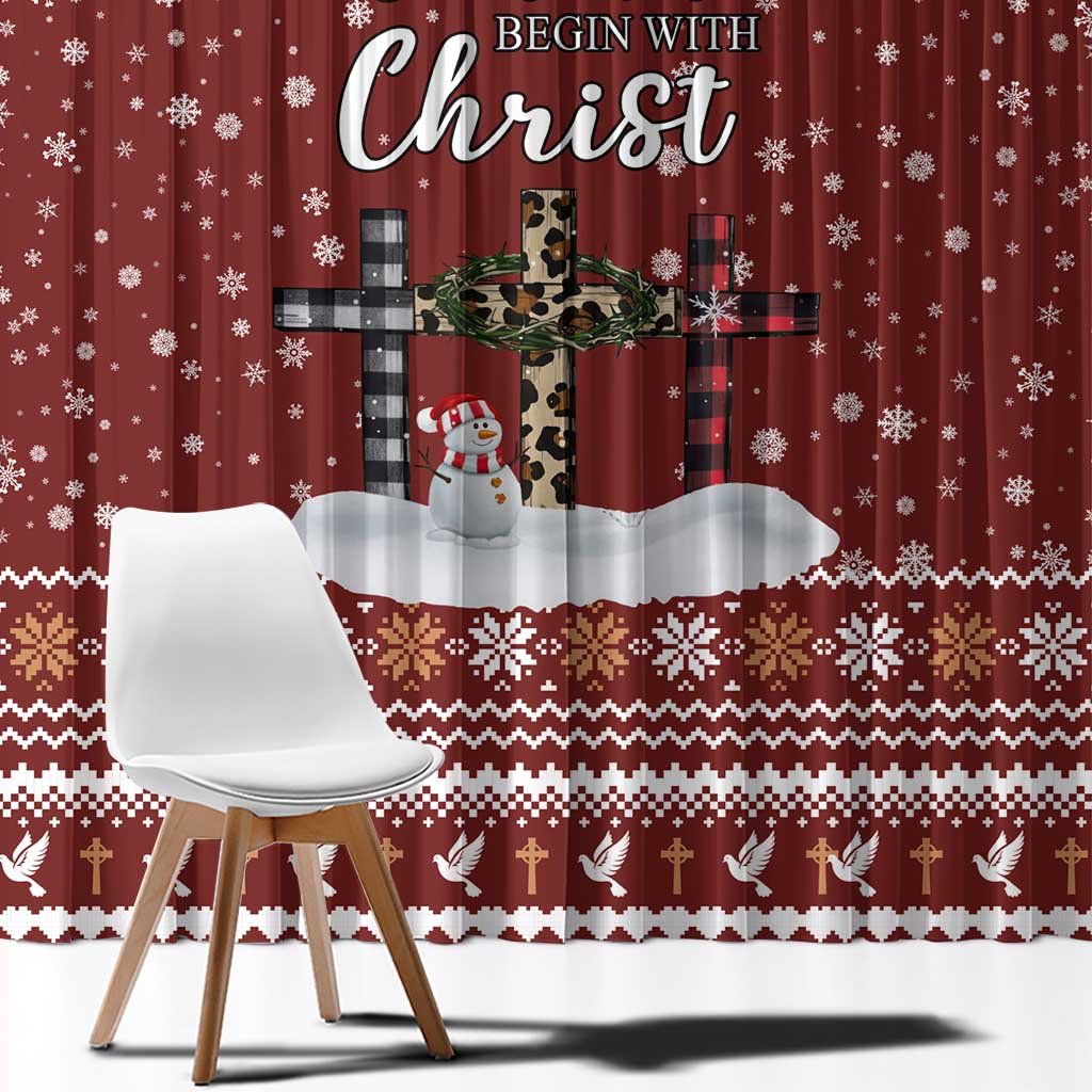 Christian Noel Christmas Window Curtain Xmas Holiday Patterns - Wonder Print Shop