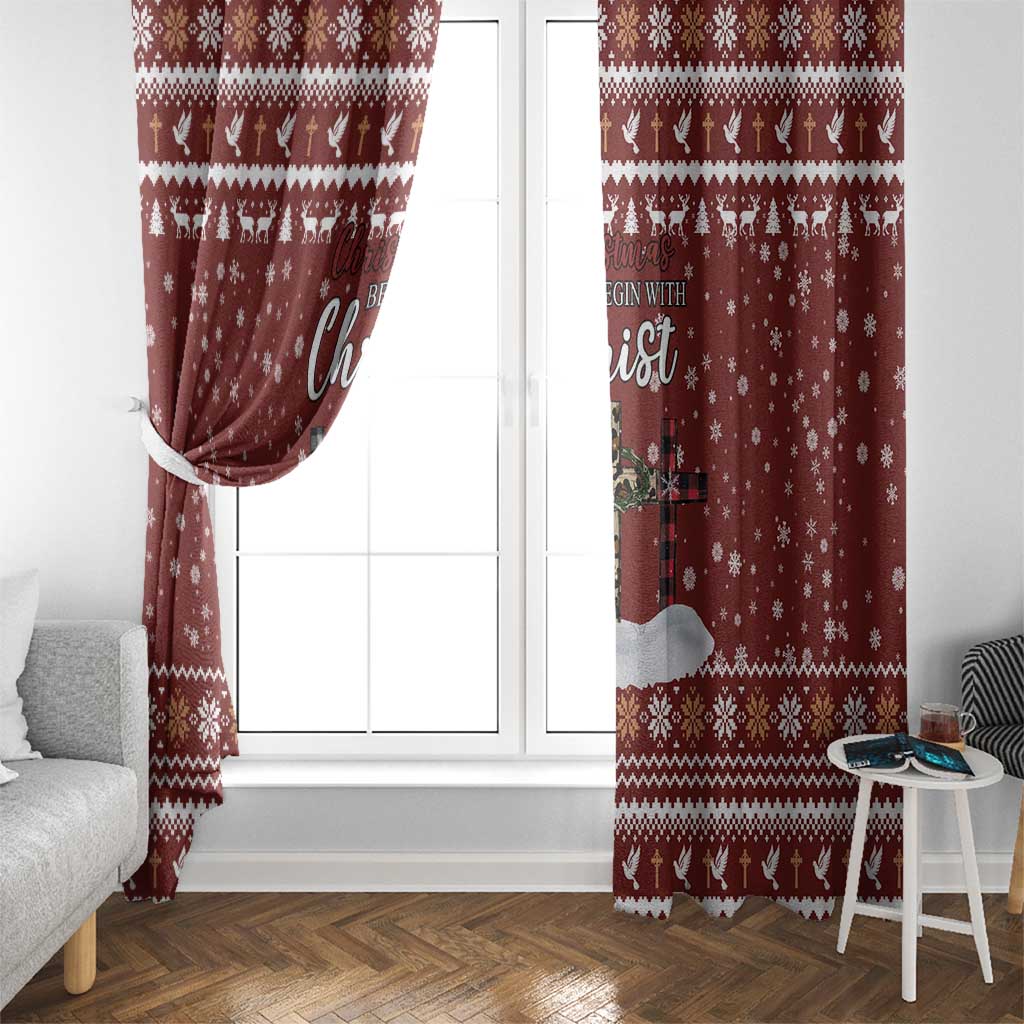 Christian Noel Christmas Window Curtain Xmas Holiday Patterns - Wonder Print Shop