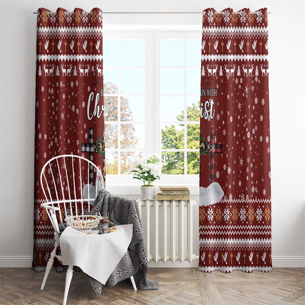Christian Noel Christmas Window Curtain Xmas Holiday Patterns - Wonder Print Shop