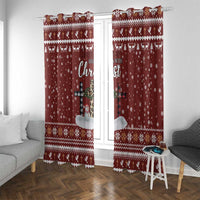 Christian Noel Christmas Window Curtain Xmas Holiday Patterns - Wonder Print Shop