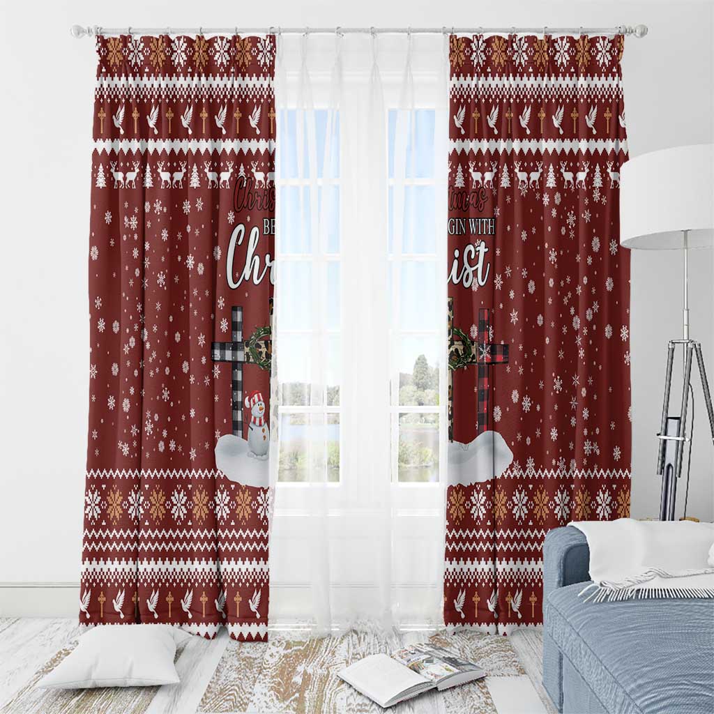 Christian Noel Christmas Window Curtain Xmas Holiday Patterns - Wonder Print Shop