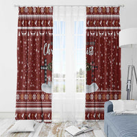 Christian Noel Christmas Window Curtain Xmas Holiday Patterns - Wonder Print Shop