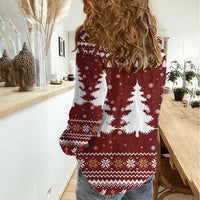 Christian Noel Christmas Women Casual Shirt Xmas Holiday Patterns - Wonder Print Shop