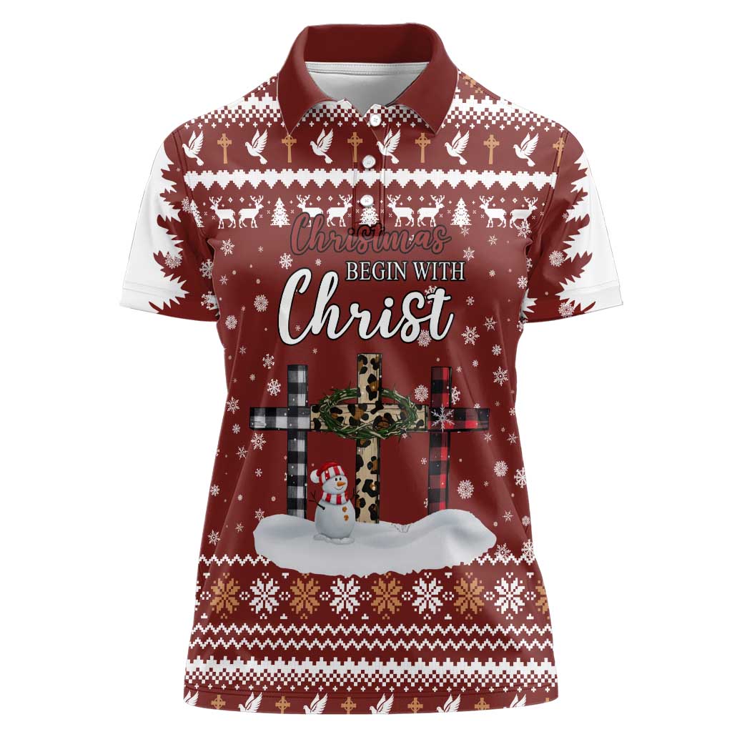 Christian Noel Christmas Women Polo Shirt Xmas Holiday Patterns - Wonder Print Shop
