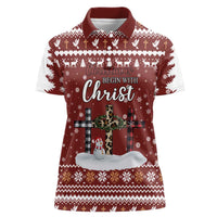 Christian Noel Christmas Women Polo Shirt Xmas Holiday Patterns - Wonder Print Shop