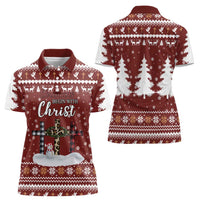 Christian Noel Christmas Women Polo Shirt Xmas Holiday Patterns - Wonder Print Shop