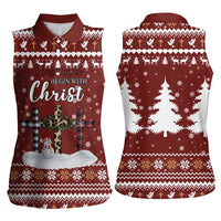 Christian Noel Christmas Women Sleeveless Polo Shirt Xmas Holiday Patterns - Wonder Print Shop