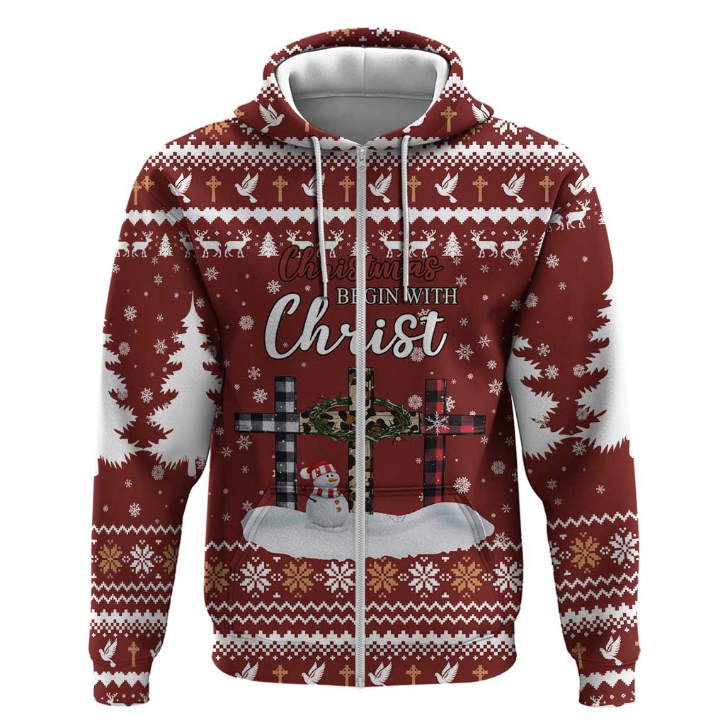 Christian Noel Christmas Zip Hoodie Xmas Holiday Patterns - Wonder Print Shop