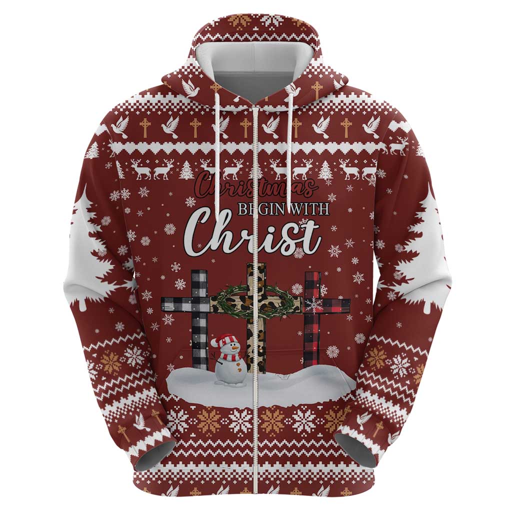 Christian Noel Christmas Zip Hoodie Xmas Holiday Patterns - Wonder Print Shop