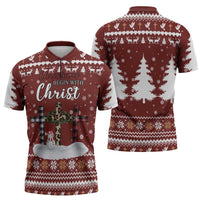 Christian Noel Christmas Zipper Polo Shirt Xmas Holiday Patterns - Wonder Print Shop