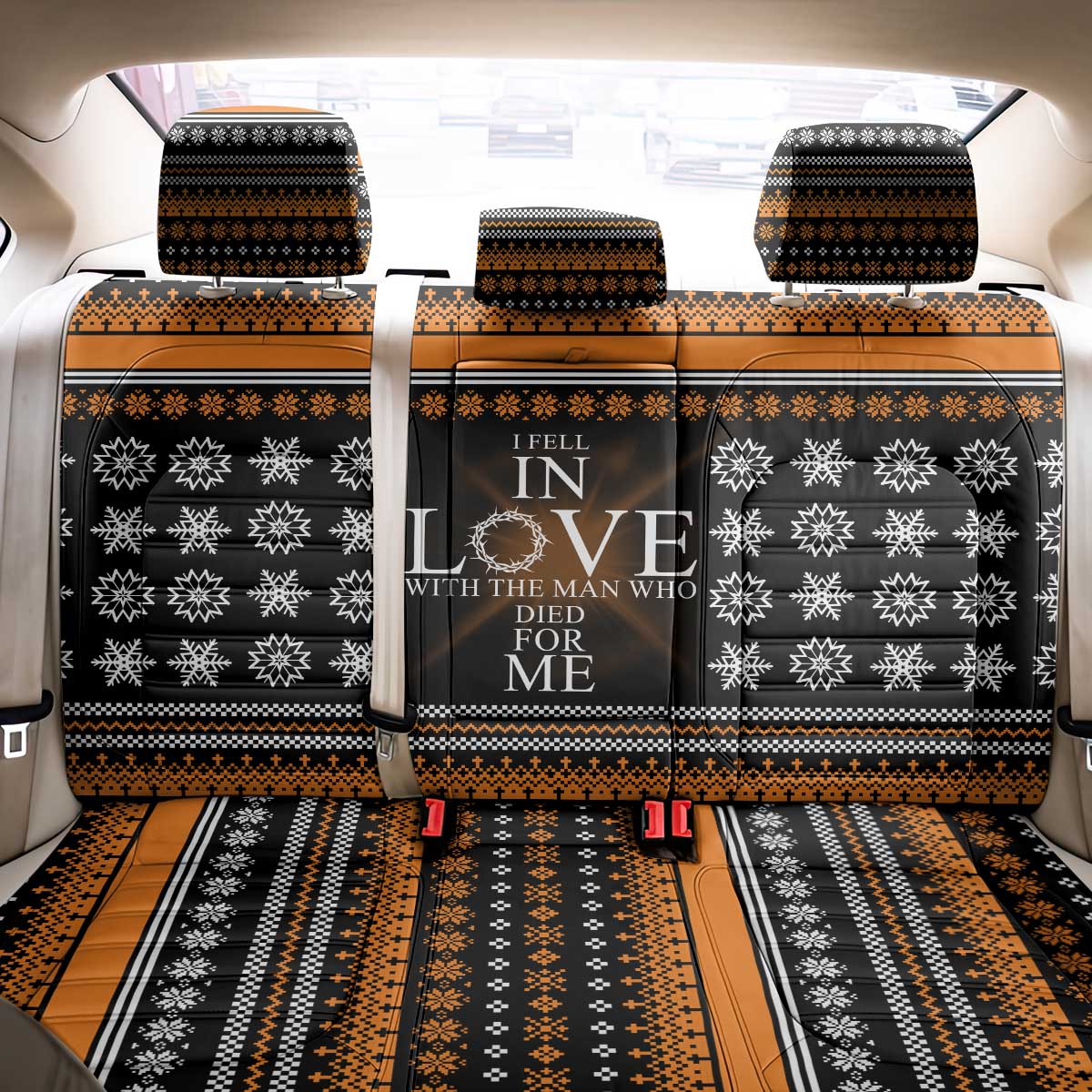 Christian Xmas Christmas Back Car Seat Cover Xmas Holiday Patterns