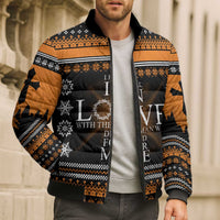 Christian Xmas Christmas Bomber Puffer Jacket Xmas Holiday Patterns