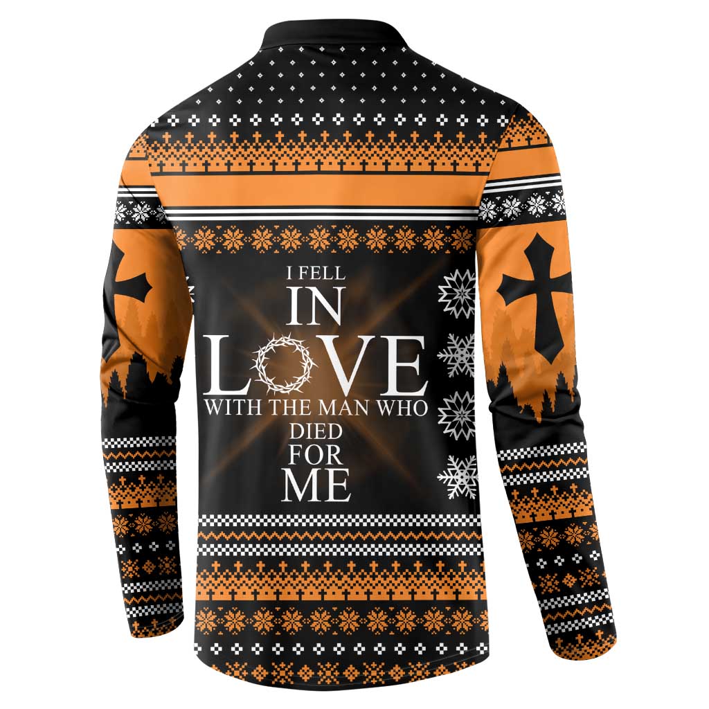 Christian Xmas Christmas Button Sweatshirt Xmas Holiday Patterns