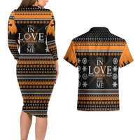 Christian Xmas Christmas Couples Matching Long Sleeve Bodycon Dress and Hawaiian Shirt Xmas Holiday Patterns