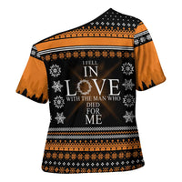 Christian Xmas Christmas Cross Shoulder Shirt Xmas Holiday Patterns