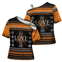 Christian Xmas Christmas Cross Shoulder Shirt Xmas Holiday Patterns